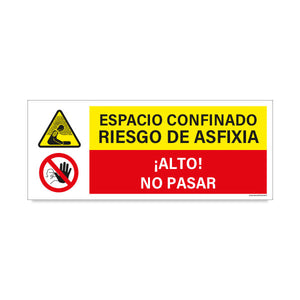 Espacio Confinado Riesgo de Asfixia - Alto No Pasar