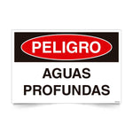 Señal de peligro aguas profundas NCh 1411/1 señaleica EPP