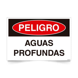 Señal de peligro aguas profundas NCh 1411/1 señaleica EPP