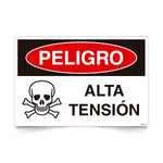 Señal de peligro alta tension NCh 1411/1 señalética industrial electricidad