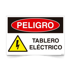 Señal de peligro tablero eléctrico NCh 1411/1 señalética industrial