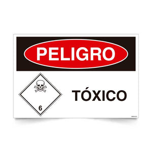 Señal de peligro toxico NCh 1411/1 señaleica EPP proteccion toxicos