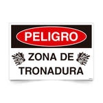 Señal de peligro zona de tronaduras NCh 1411/1 señaleica EPP