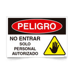 Señal de peligro no entrar solo personal autorizado NCh 1411/1 señalética industrial