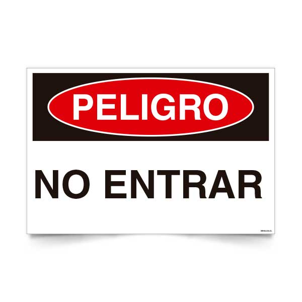 Señal de peligro no entrar NCh 1411/1 señaleica EPP