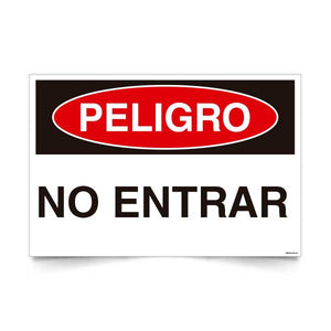 Señal de peligro no entrar NCh 1411/1 señaleica EPP