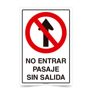 No Entrar Pasaje Sin Salida