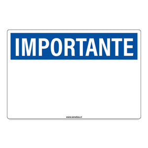 Señalética Importante