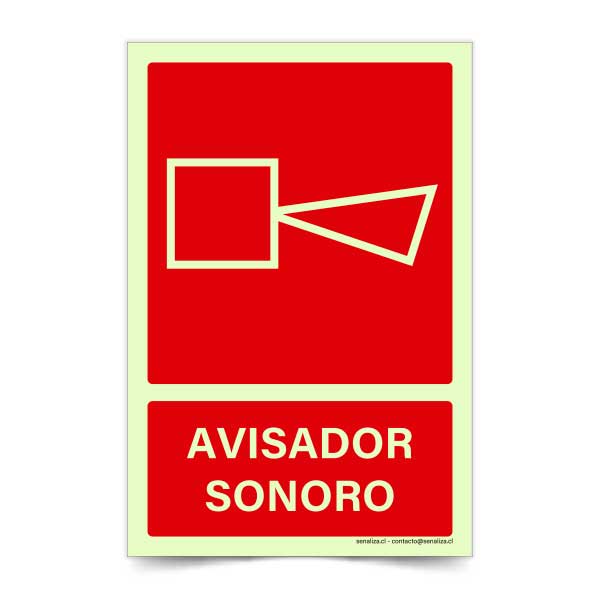 Avisador Sonoro Fotoluminiscente