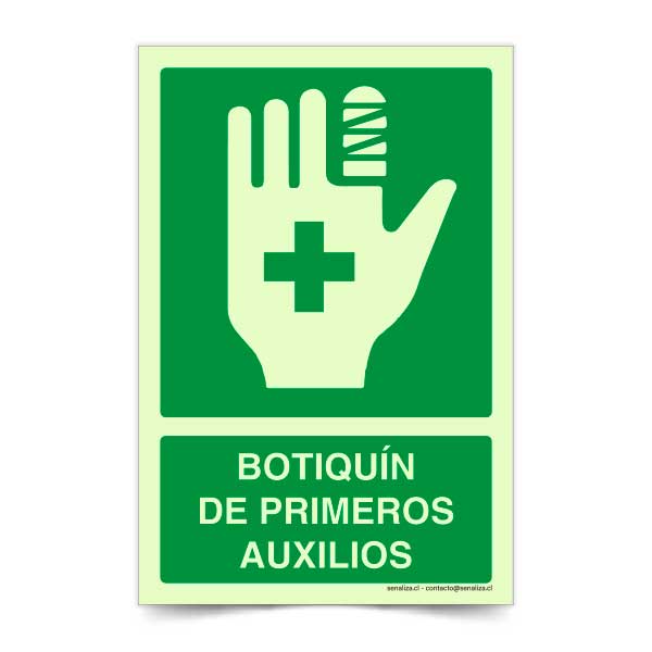 Botiquín Primeros Auxilios Fotoluminiscente