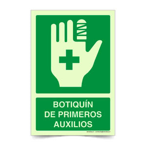Botiquín Primeros Auxilios Fotoluminiscente