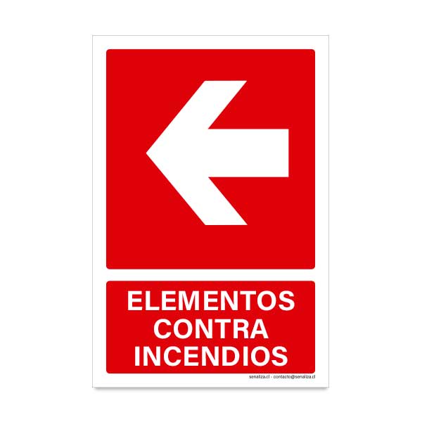 Elementos contra Incendios Flecha Izquierda