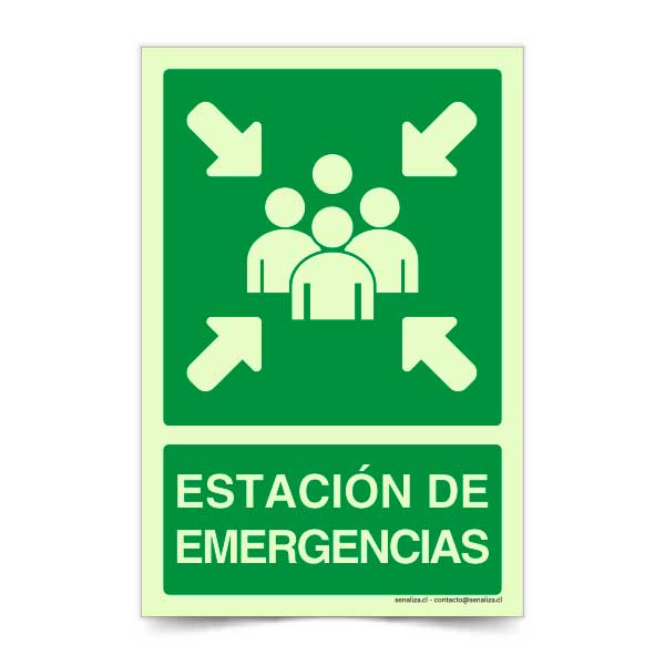 Estación de Emergencias Fotoluminiscente