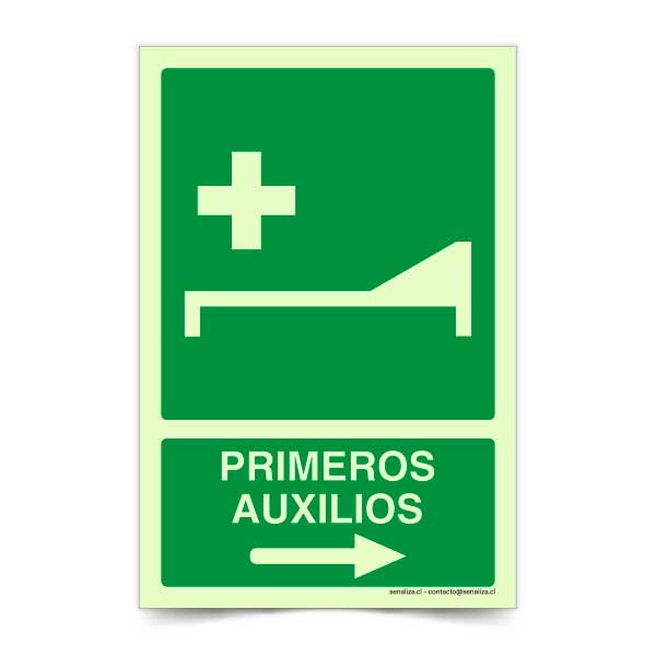 Primeros Auxilios a la Derecha Fotoluminiscente