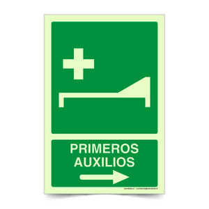Primeros Auxilios a la Derecha Fotoluminiscente