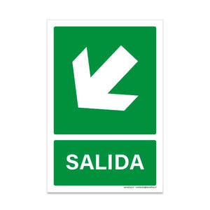 Salida Flecha Abajo Izquierda